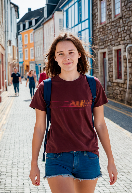 T-Shirt "Ar Berniou Pez" - Pointe de Pen Hir - Orange/Melenn-Ruz