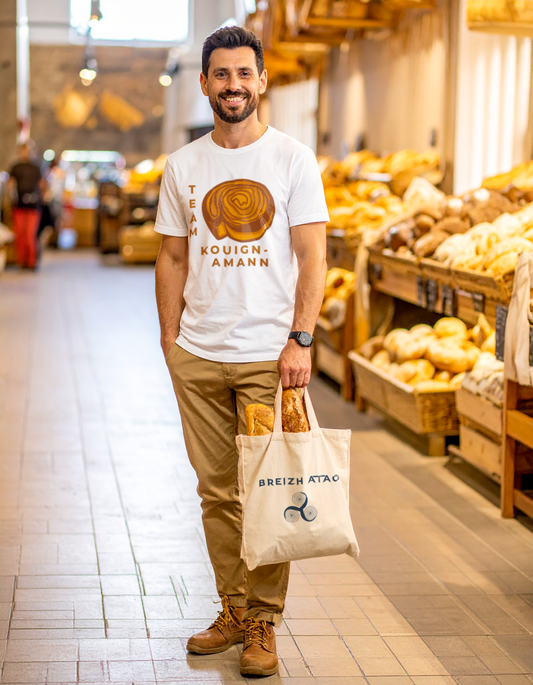 T-Shirt "Team Kouign-Amann" - Blanc/Gwenn