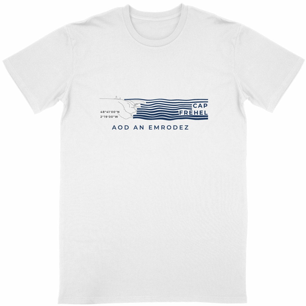 T-Shirt "Aod An Emrodez" - Cap Frehel - Blanc/Gwenn