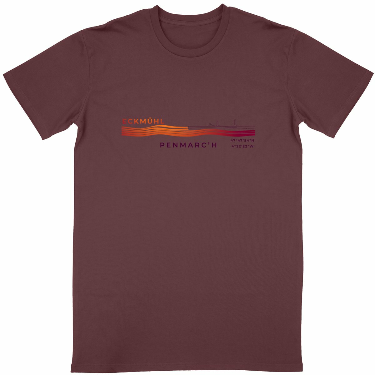 T-Shirt "Penmarc'h" - Phare d'Eckmühl - Orange/Melenn-Ruz